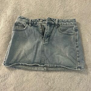 Pacsun Medium Indigo Mid Rise Denim Mini Skirt